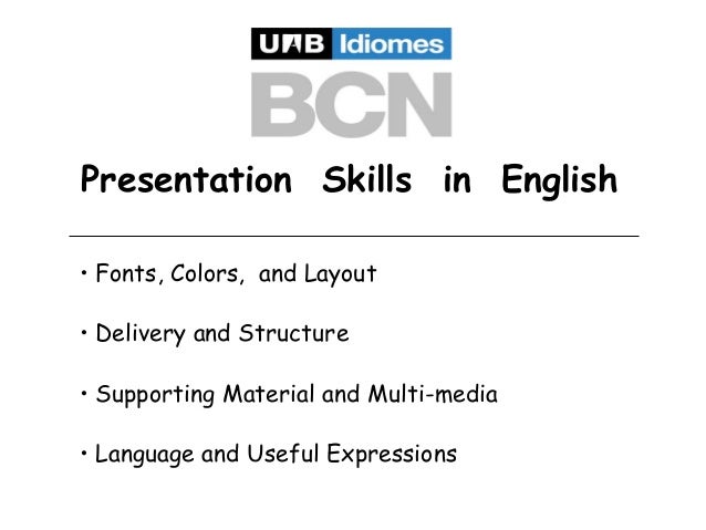simple English for presentations